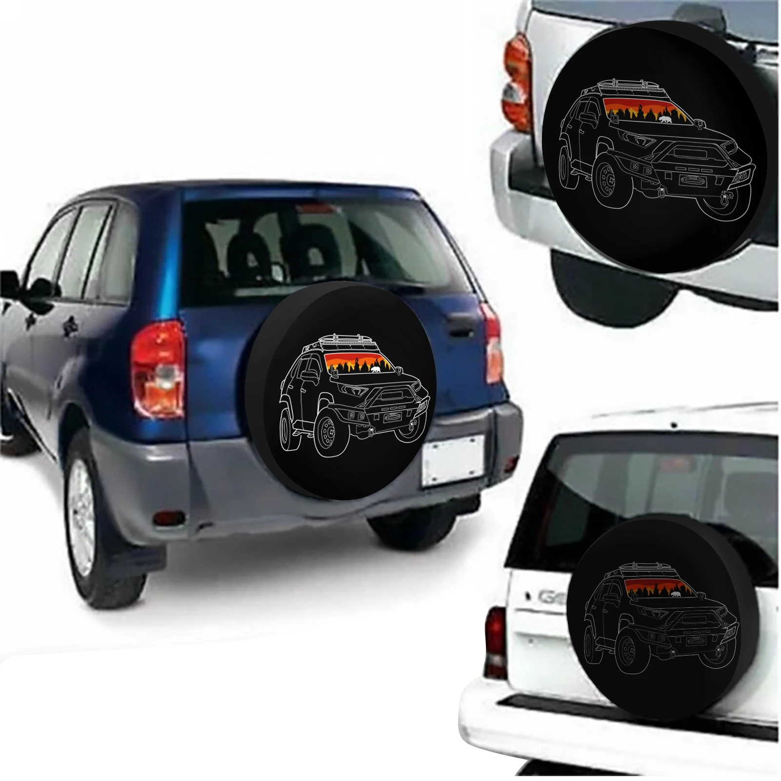 

LS AUTO подходит для Toyota Rav4, внешняя запасная шина, сумка для хранения на 1996-2012 год, водонепроницаемая, пыленепроницаемая