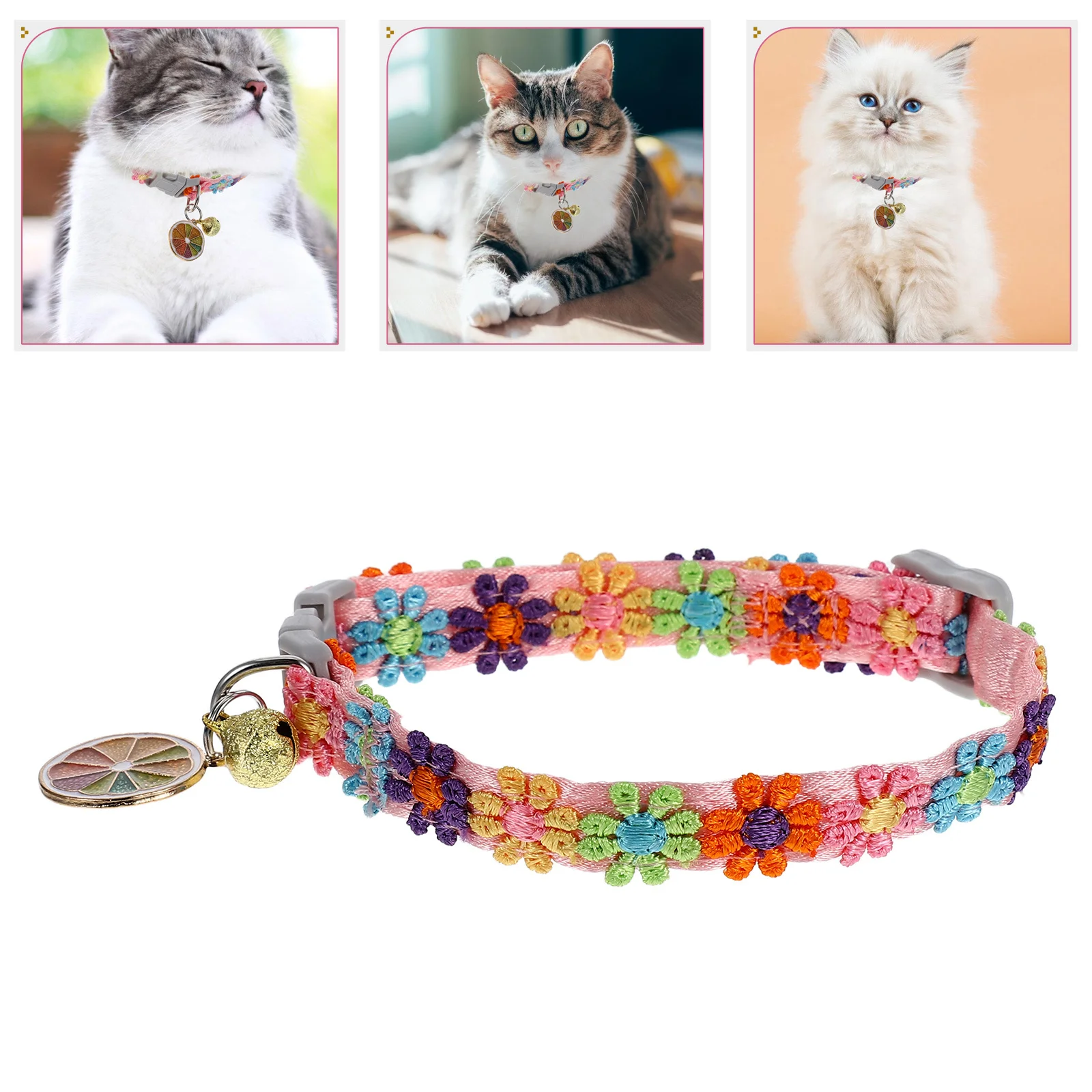 

1pcs Lace Flower Pet Collar Adjustable Colorful Comfortable For Cat Kitten Puppy Decorative Lightweight Easy Clean Daily Wear