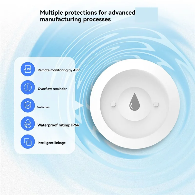 A73E-Tuya Zigbee Smart Water Leak Detector Flood Sensor Alarm Immersion Alert Remote Monitoring Via Smart Life App