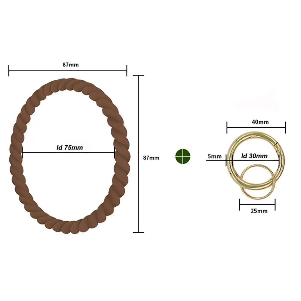 캐주얼 실리콘 손목 키체인, 내구성 세척 가능 키링 팔찌, 패션 뱅글 키링