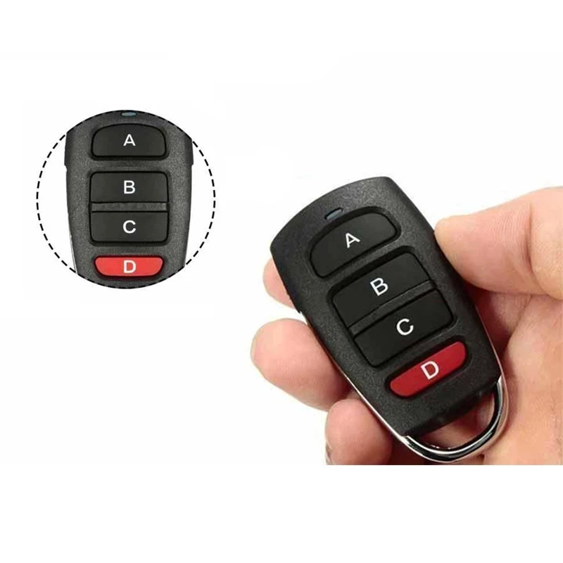 For DOORMATIC EURO AZ-433 433MHz Fixed Code Remote Controller Duplicator Garage Door Remote Gate Transmitter Key Chain 4Key