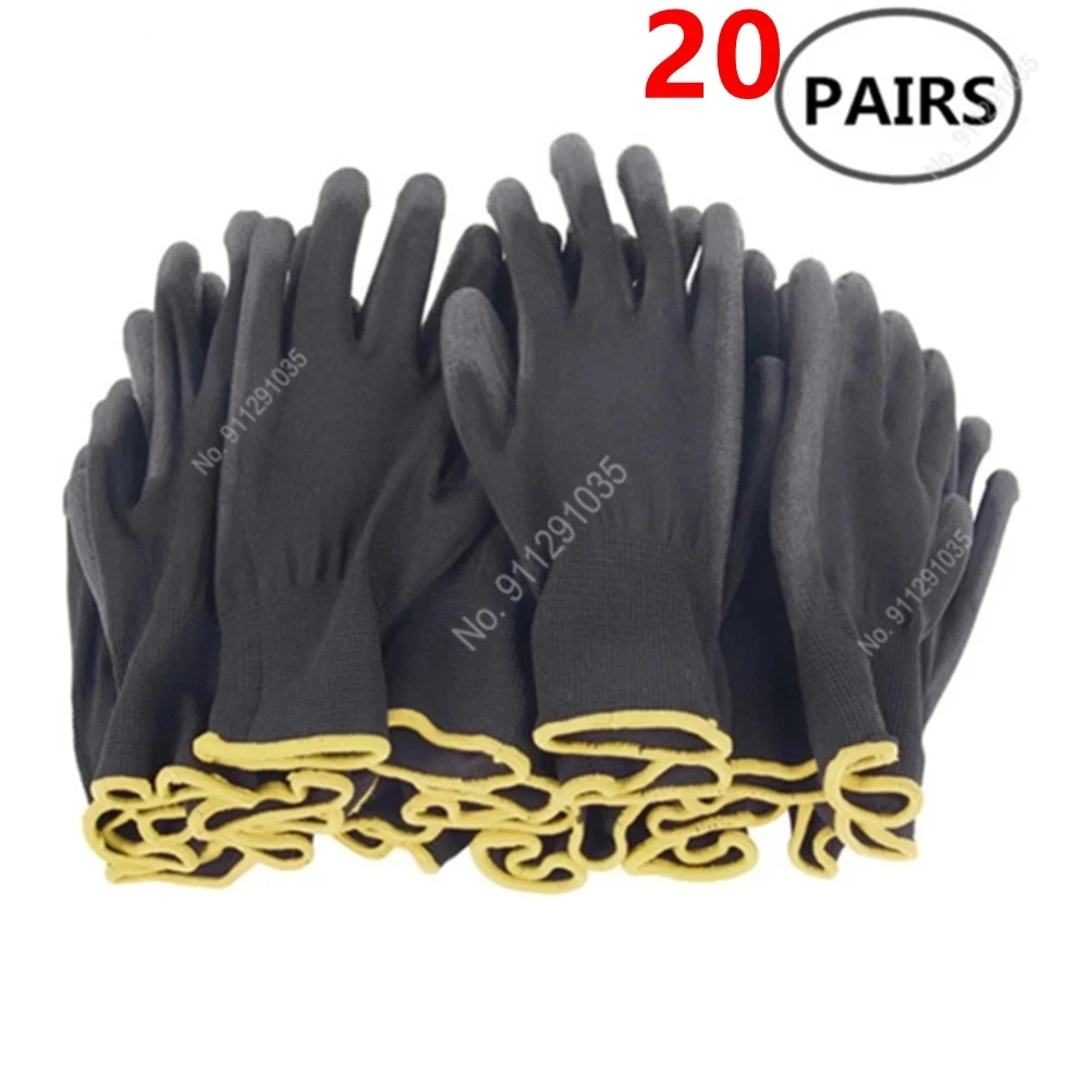 Nitrile safety coated work gloves PU and palm coated gloves safety gloves are suitable for construction and maintenance vehicles