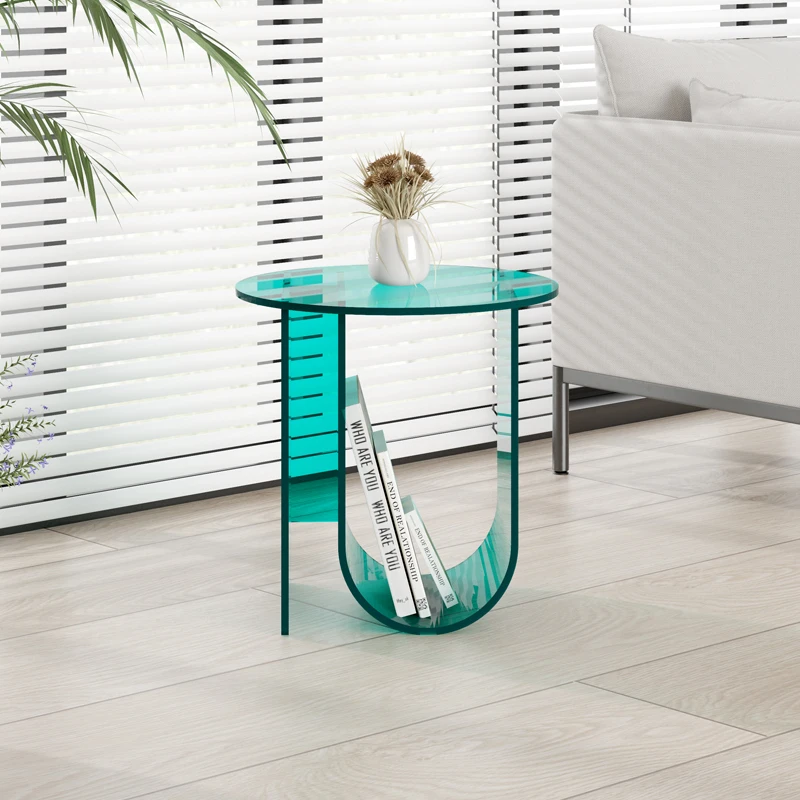 Acrylic Side Table Living Room Sofa Coffee Table Small Household Simple Bedside Table Leisure Balcony Round Table Corner Table