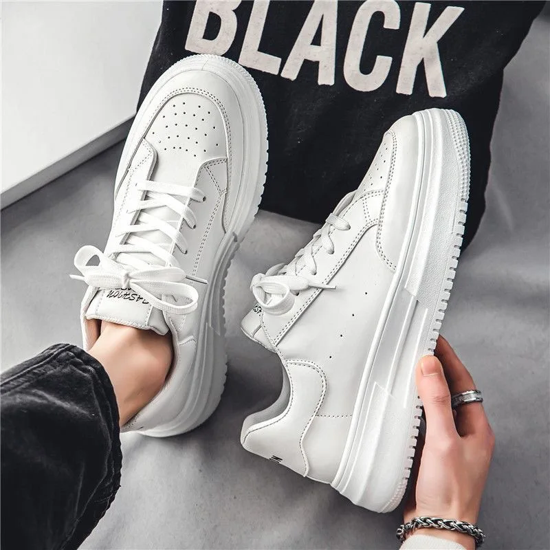 

Men Casual Sneaker Four Seasons Fashion British Style Bottom Casual Shoes Male Lace Up Platform Running Shoes Tenis Masculino