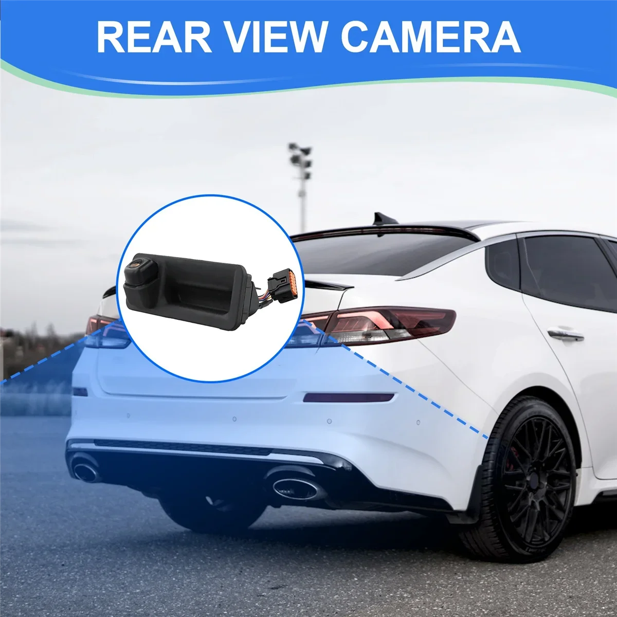 X-T 99240-D9000 New Rear View Camera Reverse Camera Parking Backup Camera with Handle for Kia Sportage 2020-2022