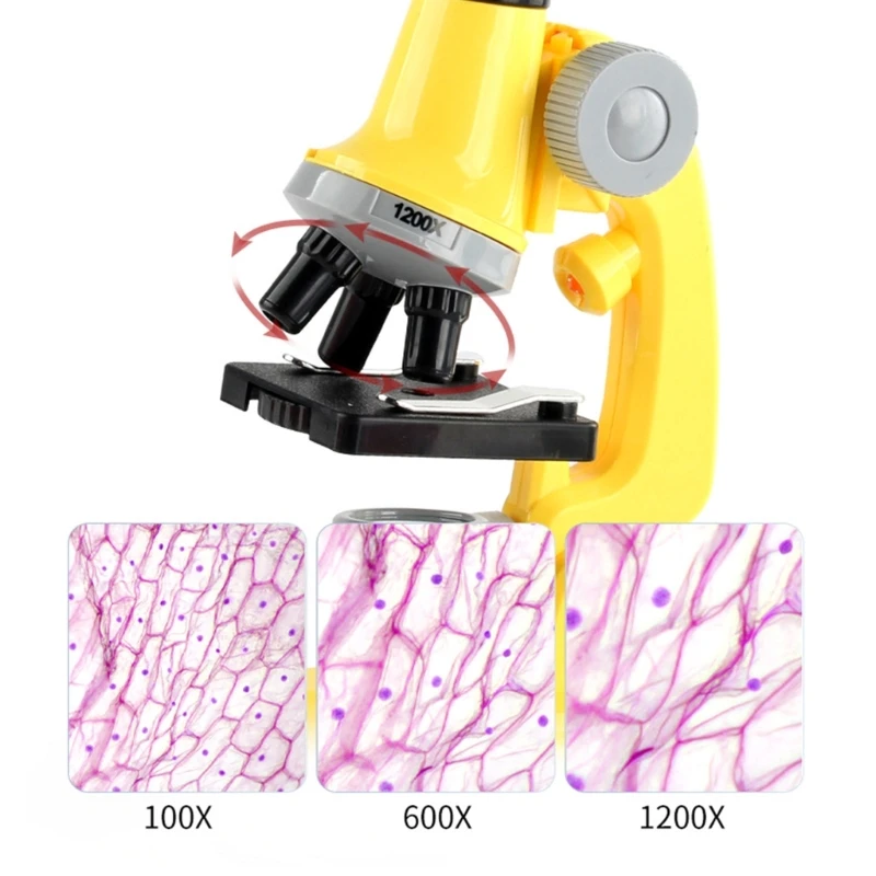 Microscope Biology Lab LED 1200x School Children Science Experiment Education Scientific Gifts For Child Scientist