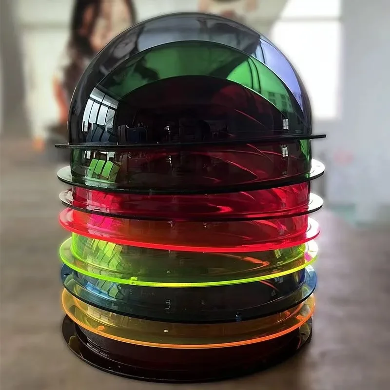 1Pc OD90mm Transparent Colored Plastic Hemisphere With 10mm Flange Or No Flange Waterproof Dustproof Decor Protective Dome Cover