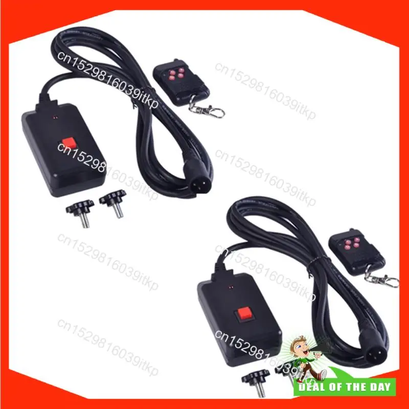 Agosto 2 peça 90-240vac 2 em 1 controle remoto sem fio 3 pinos xlr para máquina de fumaça festa dj palco efeito de iluminação atmosfera d