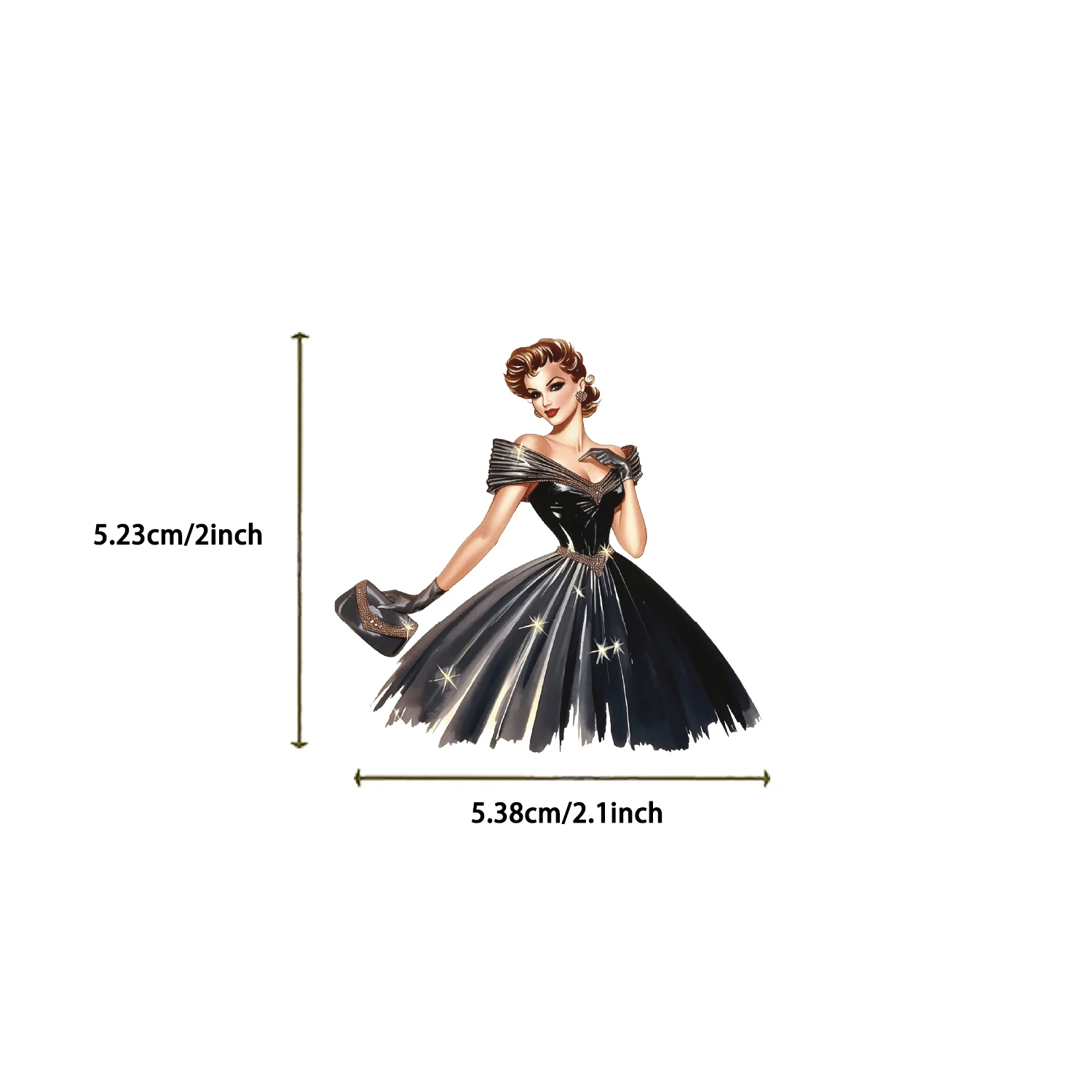 レトロなレディース防水ステッカー 50 枚 - DIY 防水再利用可能なデカール、ウォーターボトル、ジャーナル、電話、ラップトップ用