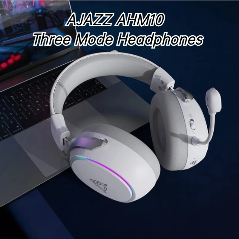 

AJAZZ ‌ Игровые наушники AHM10 с тремя режимами работы, эргономичные, легкие, портативные, с RGB-подсветкой, амбушюры из пены с эффектом памяти, для киберспорта