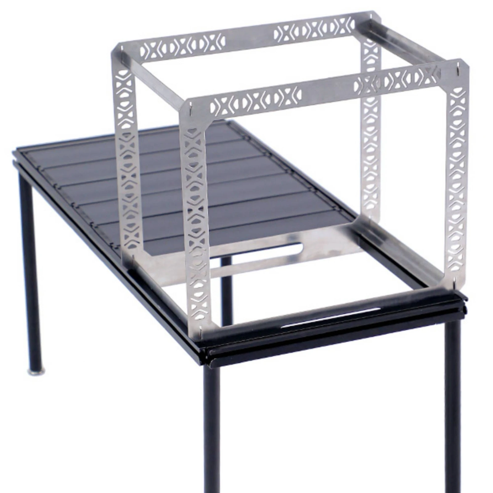 IGT Hanging Rack Rust Resistant IGT Side Hook Camping Table Organizer Portable Outdoor Gear Space Saving for Campers view 3