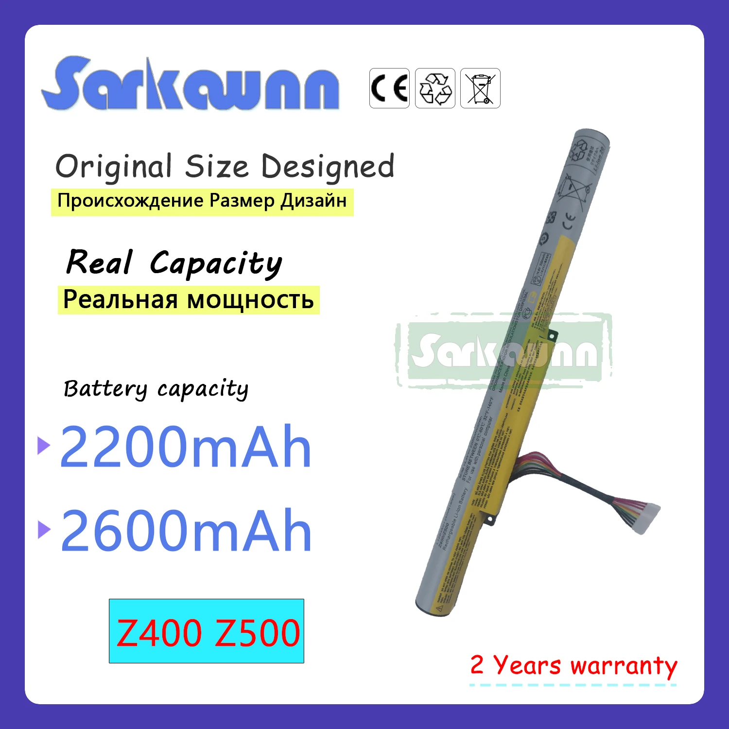 SARKAWNN Z400 Z500 L12L4K01 L12S4E21 L12S4K01 L12M4E21 L12M4K01 batería de ordenador portátil para LENOVO IdeaPad Z500 Z400 P500 Series