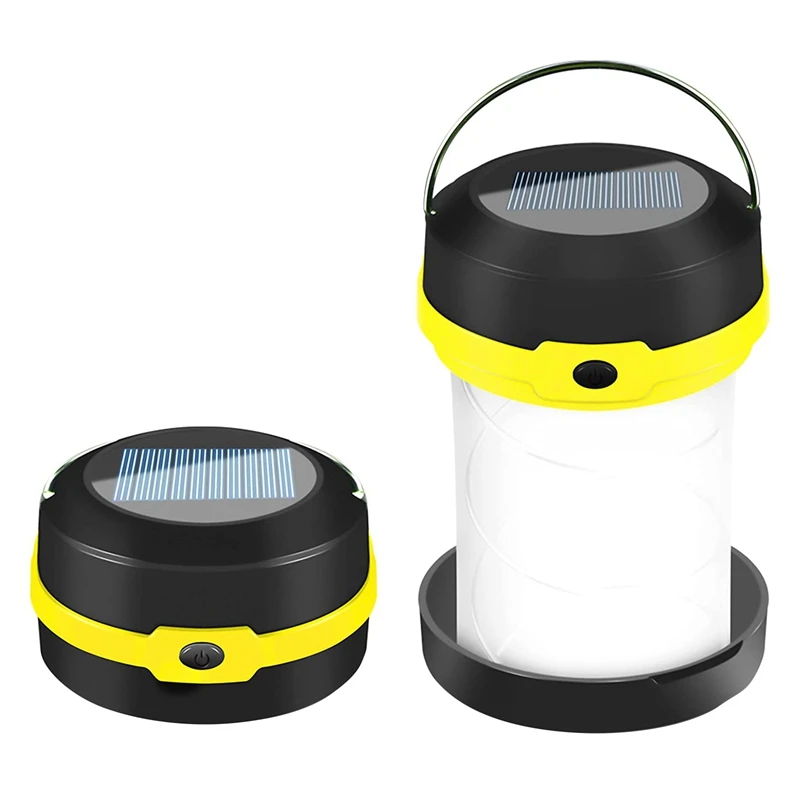 

LUDA Solar Powered LED Camping Lantern USB Collapsible Solar Portable Chargeable For Hiking Camping Tent Hunting