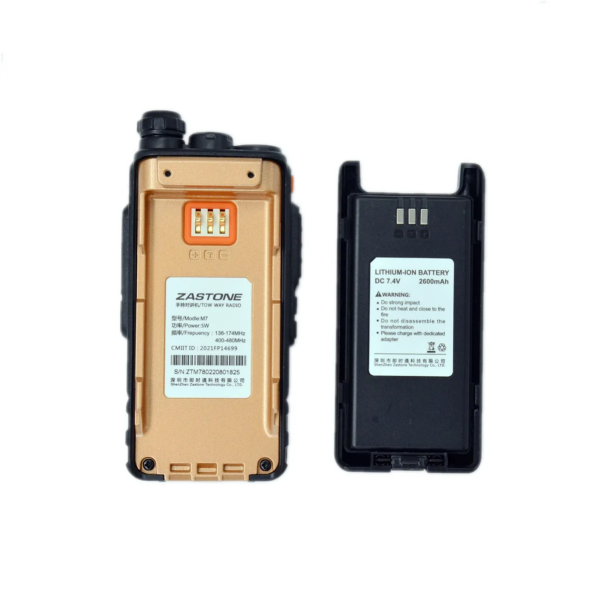 Zastone M7 워키토키 136-174Mhz 400-480mhz 듀얼 밴드, 5W 250 채널, 2600mah 배터리, 3 가지 작동 모드, 양방향 라디오