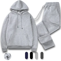Tracksuit Men 2 Piece Set Big and Tall Long Sleeve Hooded Activewear Suits Gym Workout Training Stretchy Outfits