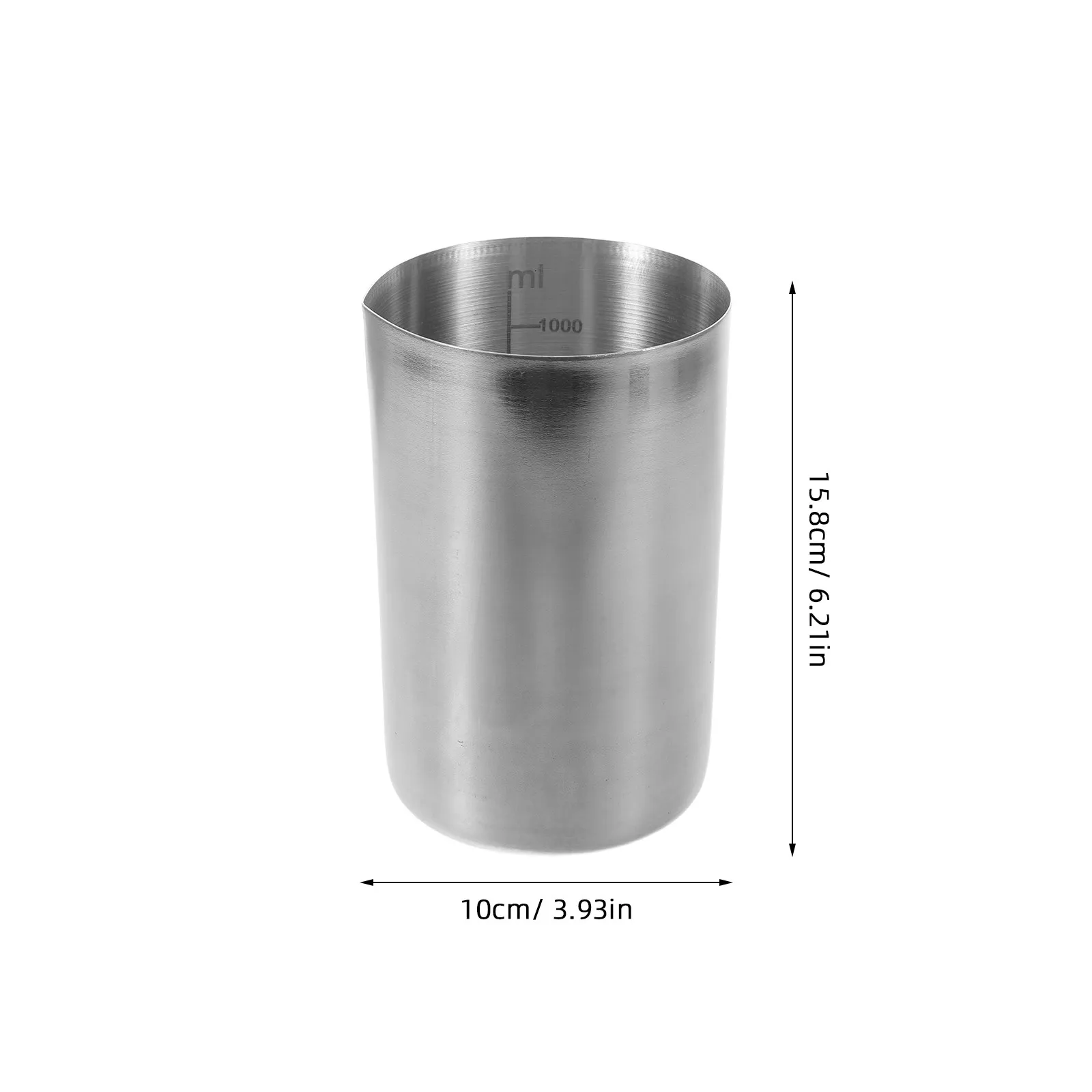 1000ml Stainless Steel Graduated Beaker for Lab Chemistry, Precise Liquid Measurement & Solution Transfer