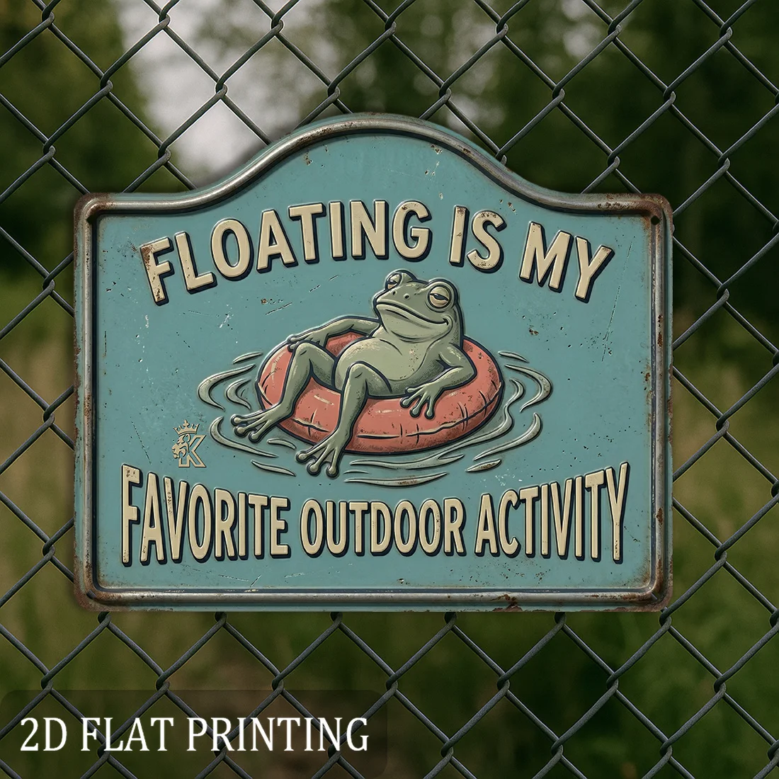 1 pieza de arte de pared de madera plano en 2D con diseño de 'Pond Frog' – 'Un salto a la vez!' Diseño para Hogares, Cafeterías y Más, Ideal para Amantes de las Ranas