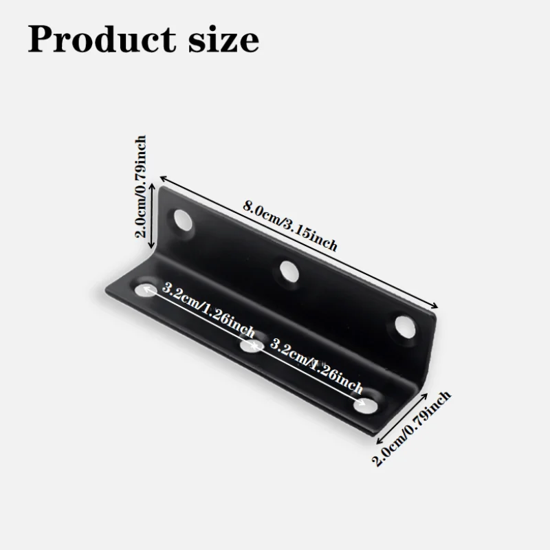 L-shaped bracket, heavy-duty corner protector, stainless steel angle bracket, black large angle bracket, wooden metal bracket