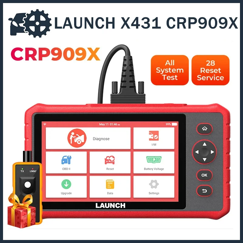 

LAUNCH X431 CRP909X OBD2 Scanner Automotive Tools Car Diagnostic Tools Auto OBD Code Reader Free Shipping Diagnostic Auto