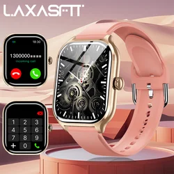 LAXASFIT Voice Call smartwatch 24 Hour Health Monitor 100+ Sports Modes Bluetooth smartwatch for Men Women 2.01 Display