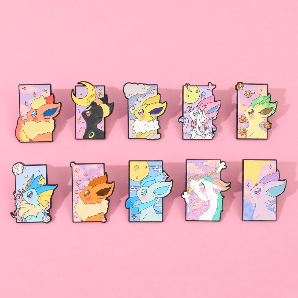 Niedliche Anime-Spiel-Emaille-Pins Coole Monster-Tier-Broschen für Frauen und Männer Rucksack-Accessoires Taschen-Abzeichen Anstecknadel Schmuck Geschenk für Fans