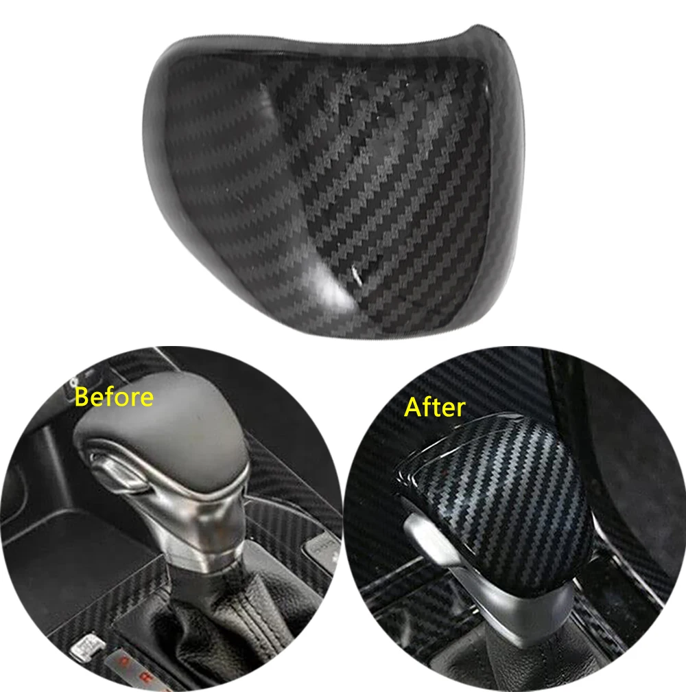 Interior Gear Shift Knob Cover Trim For Kia Forte/K3 2019 2020 2021 ABS Carbon Fiber Car Accessories