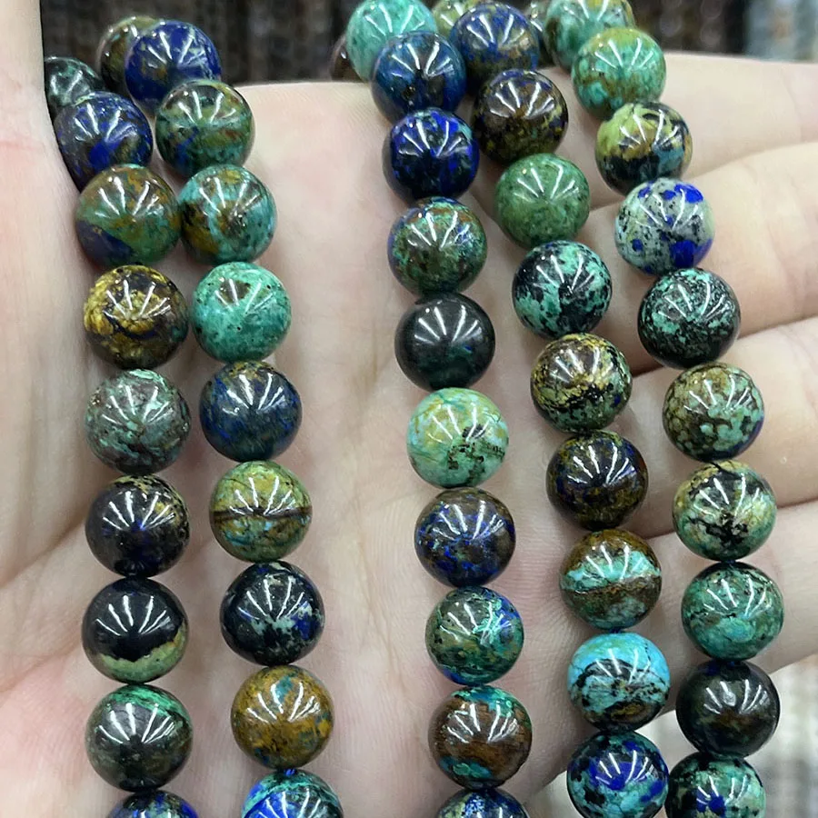 

Natural Crystal Phoenix Stone Round Loose Beads For DIY Handmade Bracelet Necklace Accessories 15''6mm 8mm 10mm