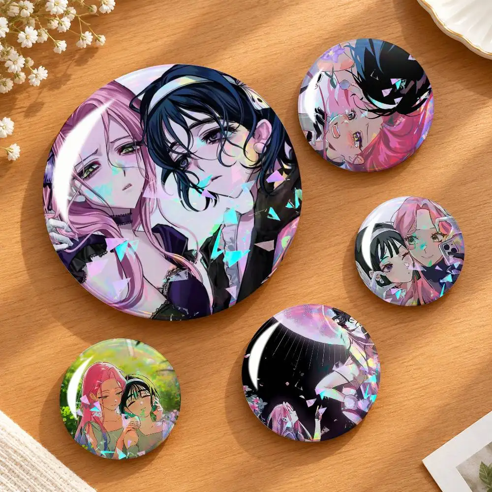 Cute M-Mizi S-Sua A-Alien S-Stage  Custom Tinplate Round Button Badge Pins Brooches