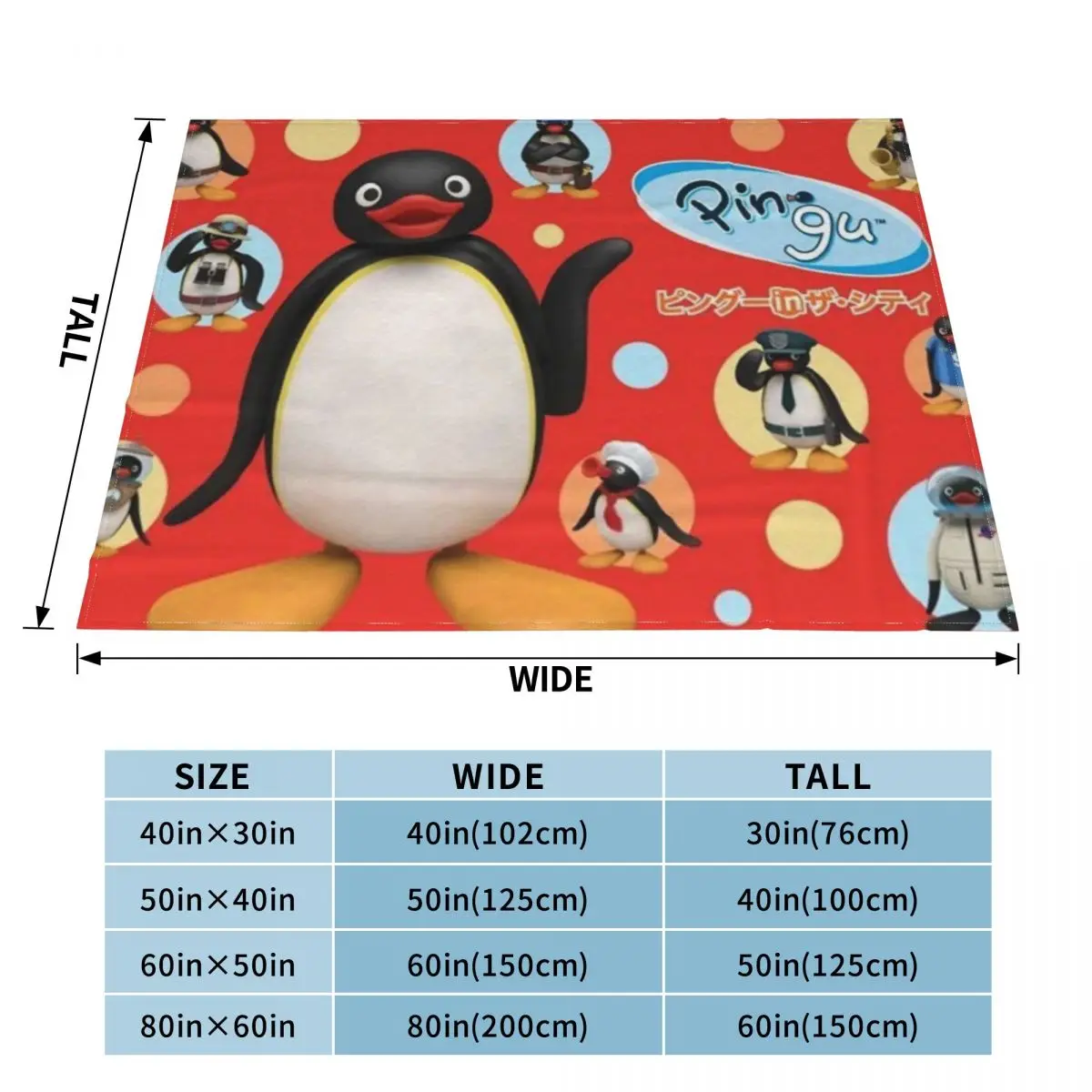 Pingu أنيمي 001828 التخييم بطانيات الحيوانات الأليفة رمي بطانية زوجين البطانيات البطانيات و يلقي رمي بطانية
