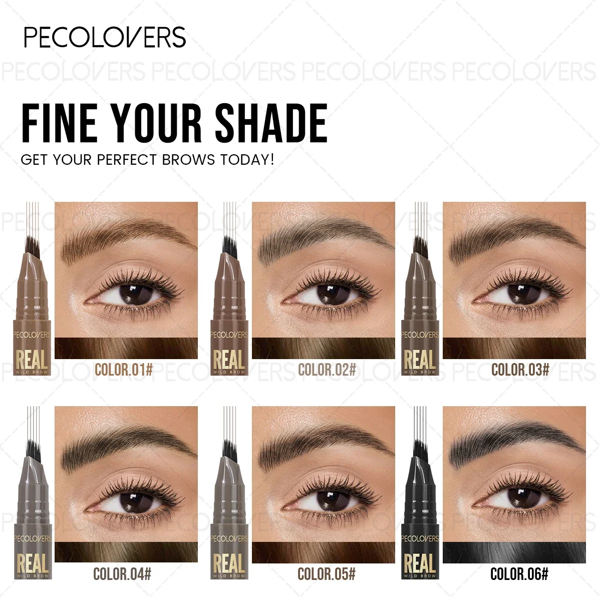 1 szt. Płynny pisak do brwi - Wielofunkcyjny, do wypełniania linii włosów, idealny do makijażu świątecznego (Boże Narodzenie)