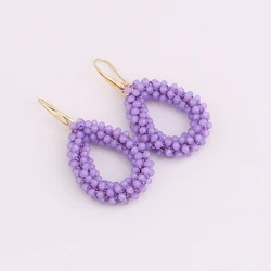 Shiny Beads Crystal Drop Earring Fashion Statement Jewelry Wedding Party Dangle Earring For Women Christmas Gift Fashion Jewelry