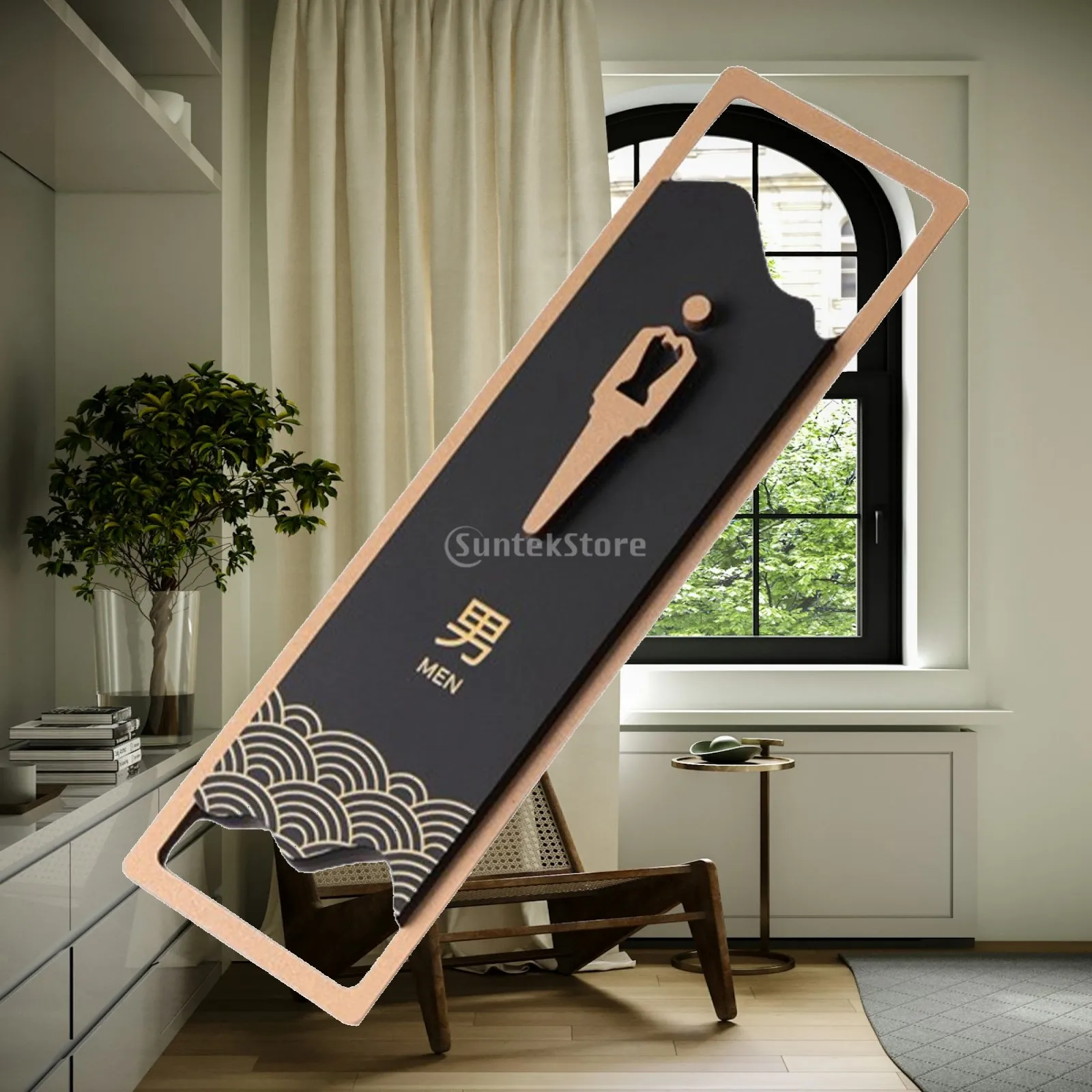 Bathroom Sign Restroom Sign Self Sticky Toilet Sign Bathroom Decal for Office Business Door or Wall Decor Cafe Malls