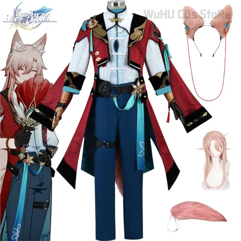 게임 혼카이 스타 레일 Jiaoqiu 코스프레 의상 테일 애니메이션 역할 놀이 카니발 파티 코믹 콘 애니메이션 소품 슈트;6,r'8;p'