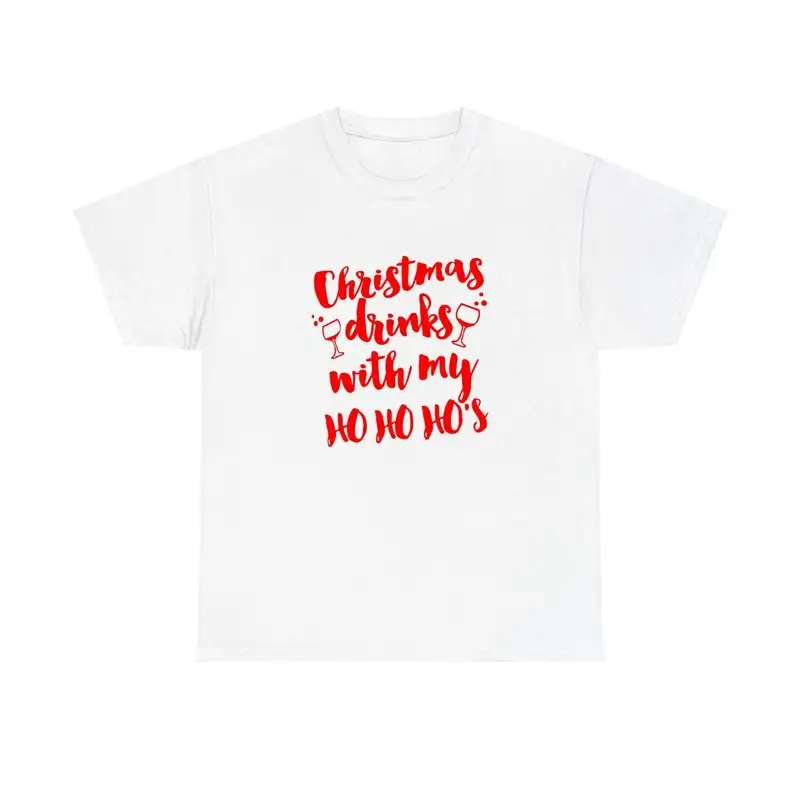 

Рождественские напитки с футболкой для взрослых «Мой Хо», забавный топ