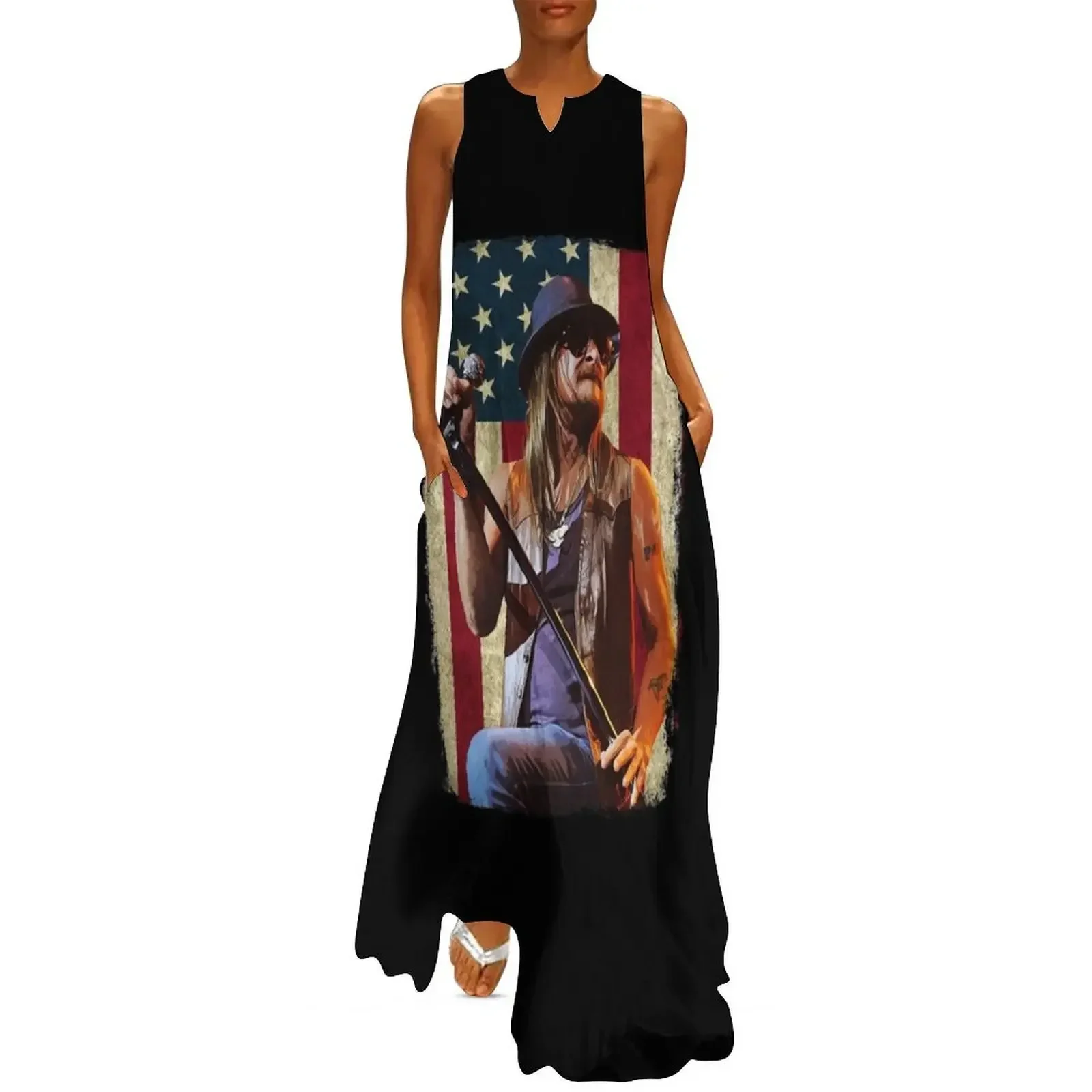 

Vintage American Flag Kid Rock Legend Long Dress ladies dresses for women 2025 dress party night Women dresses summer Dress