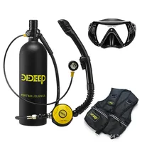 DIDEEP X5000 Plus 2L diving tank, oxygen tank, underwater diving equipment, diving vest, diving breathing tube, diving goggles