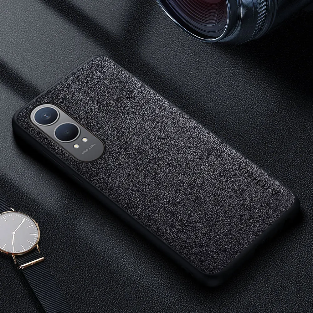 Premium Luxury leather Phone Case for Oneplus Nord CE4 CE3 CE2 CE Lite 5G Funda Retro Business Style Solid color cover capa