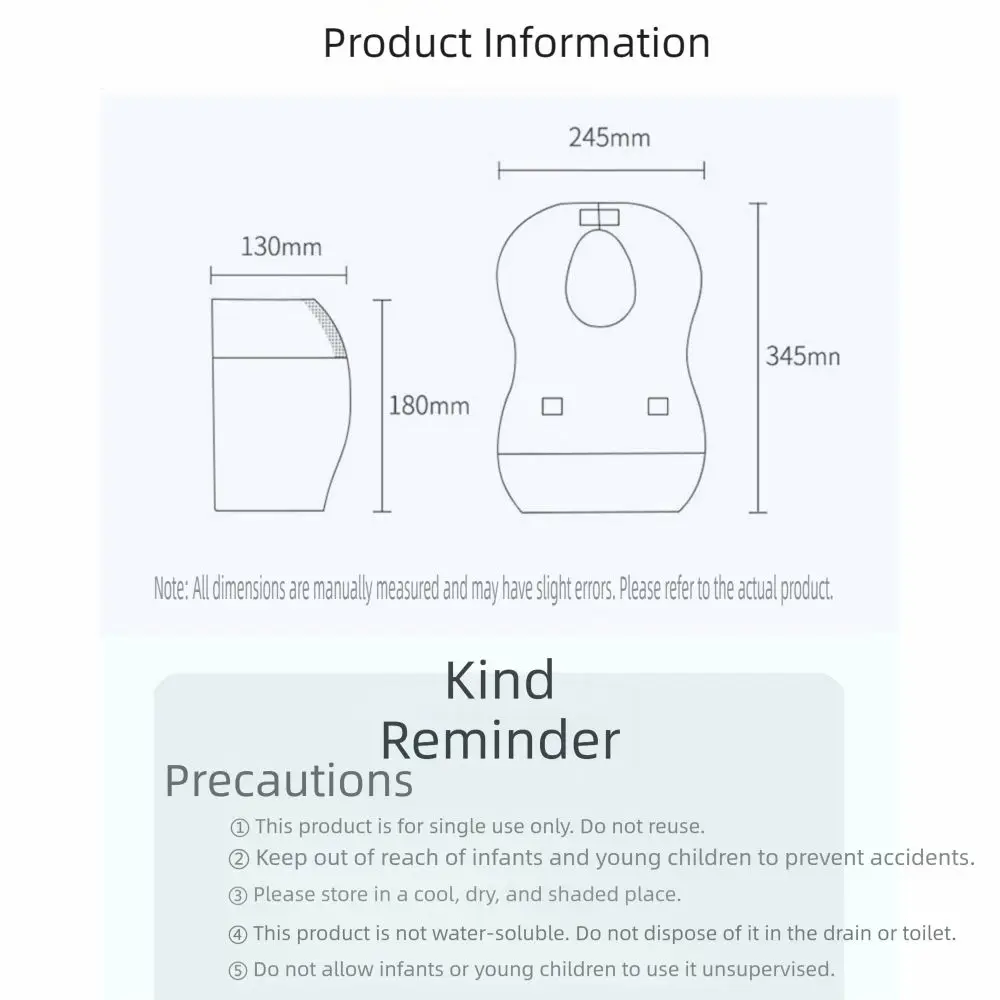 携帯用使い捨てよだれかけ 防水 防汚 よだれ拭き ノーウォッシュ 子供用食事バッグ