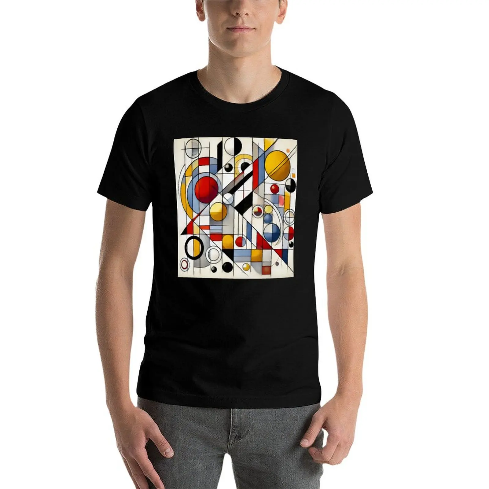 

Wassily Kandinsky Shapes Composition T-Shirt man t shirt summer funny t shirts cotton man t shirt designer T-Shirt