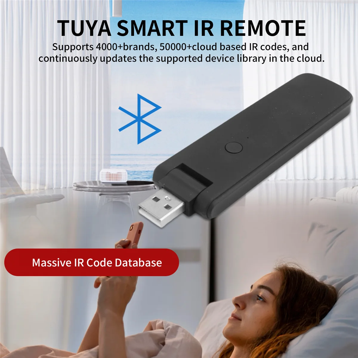 A56X Tuya Smart RF IR Telecomando WiFi Alimentazione USB Smart Home per condizionatore d'aria TV LG TV Supporto Alexa,Google Home
