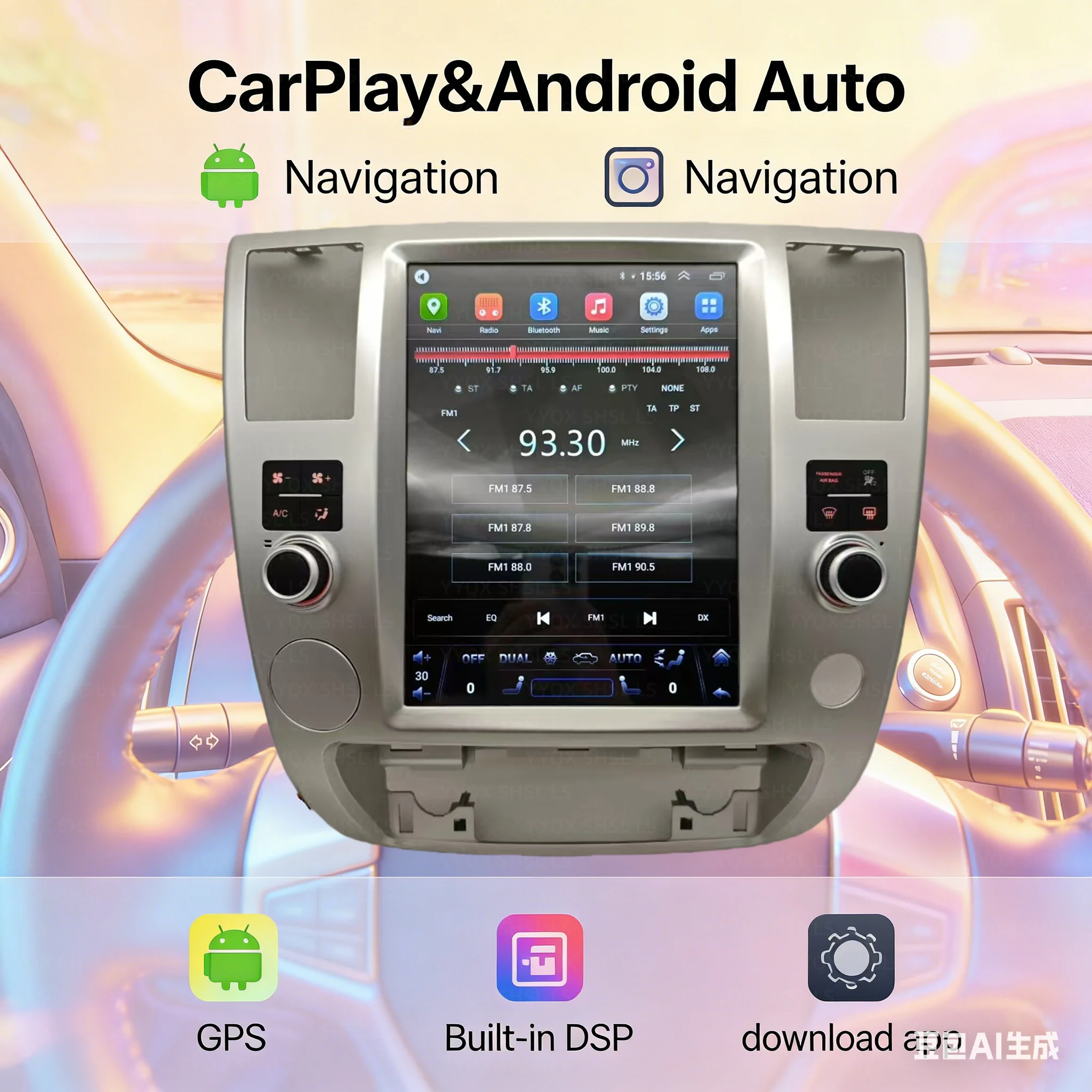 For Infiniti QX80 QX56 Nissan Armada 2008-2011 Android Screen Multimedia Player Stereo Car GPS Navigation Radio Audio Head Unit