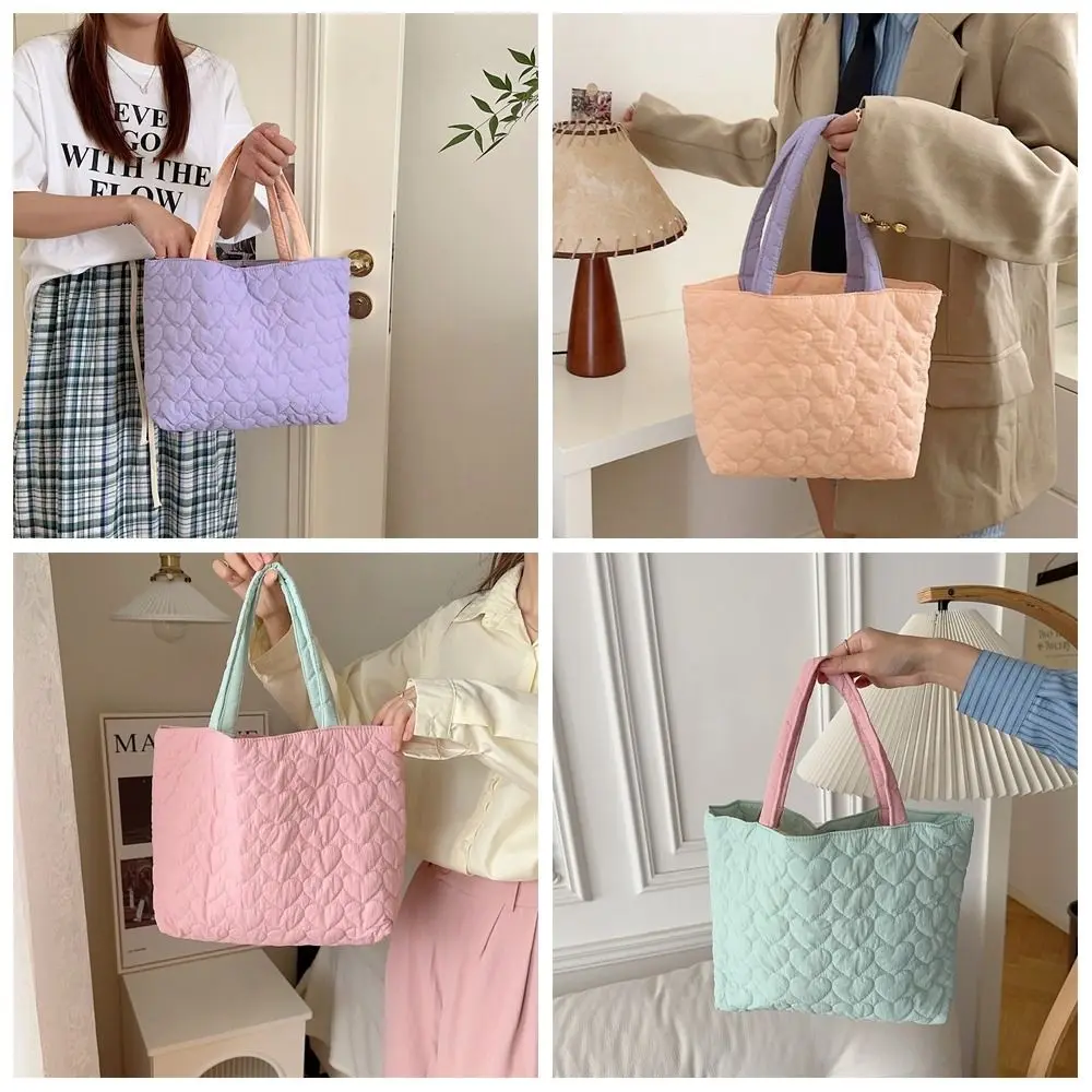 

Модная корейская стеганая сумка Love, милая модная женская маленькая сумочка, шикарная милая сумка для обеда ярких цветов, дорожная сумка