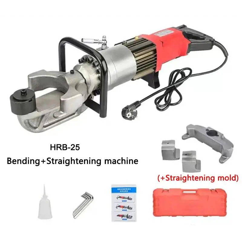 

Portable Electric Hydraulic Steel bar Bending and Straightening machine 4-25mm Thread Steel Rebar Bender and Straightener