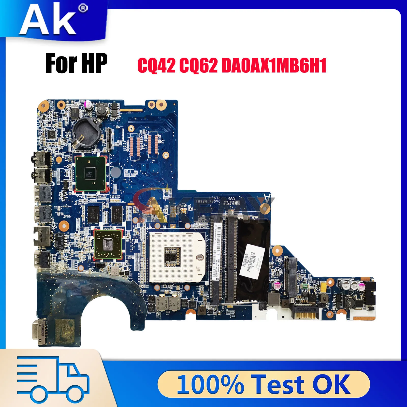 

DA0AX1MB6H1 For HP G42 CQ42 CQ62 G62 Laptop Motherboard 595183-001 615578-001 DDR3 Tested OK