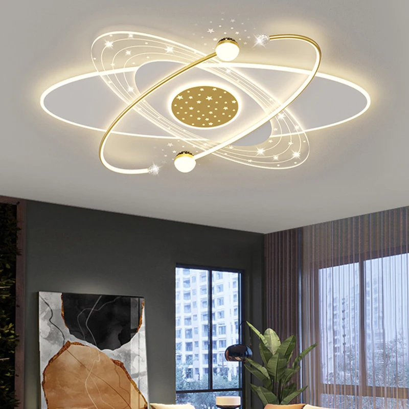 Acrylic 2023 New Light Luxury LED Ceiling Light Modern Simple Creative Starry Sky Living Room Restaurant Bedroom Combination Set