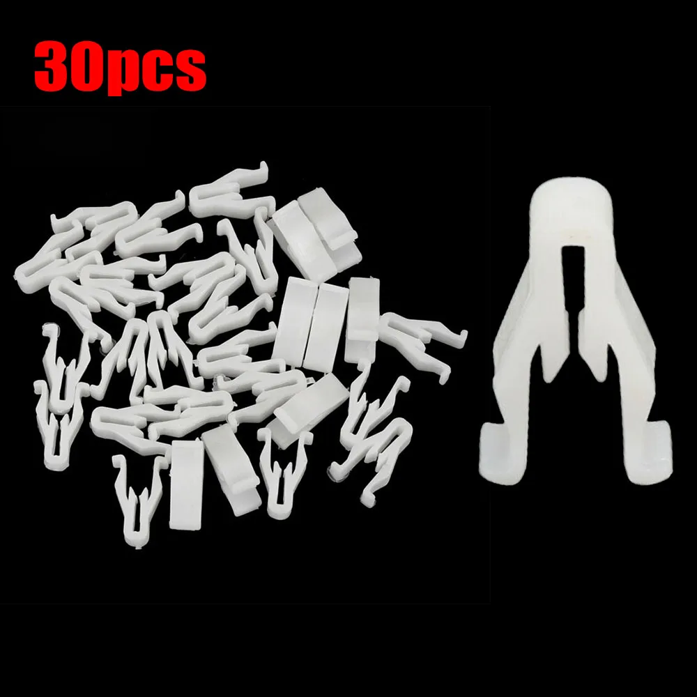 30pcs Center Console Radio DVD Dash Panel Switch Bezel Clips White Plastic Nylon Switch Bezel Clips For Toyota For Lexus