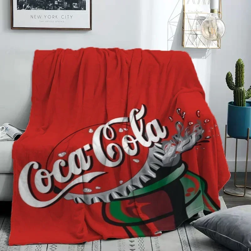 Fluffy Blankets Coca Colas Nordic Style Travel Blanket for Bed Camp Baby Nap Bedroom Sofa Decor Bedding Flannel Birthday Gift