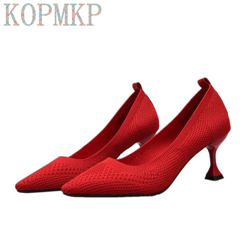 2022 Women Pumps Shoes Thin High Heels Sexy Pointed Toe Slip-on Wedding Party Brand Fashion Shoes Lady Wedding Shoes Size 35-40