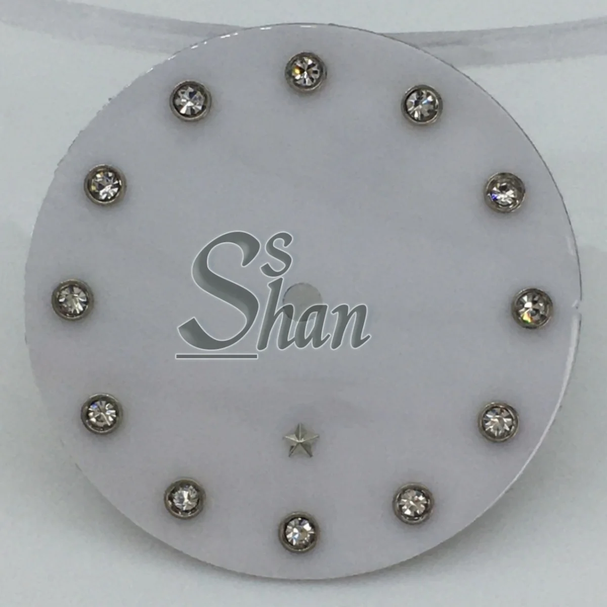 Le cadran de montre pour femme de 24,5 mm est équipé d'un index de diamant en forme d'étoile, argent, or, or rose, accessoires de modification de montre NH05