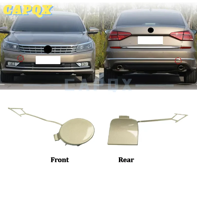 For Volkswagen Passat  2016 17 18 Bumper Trailer Cover Tow Bracket Cover Bumper Tow Hook Cover Cap